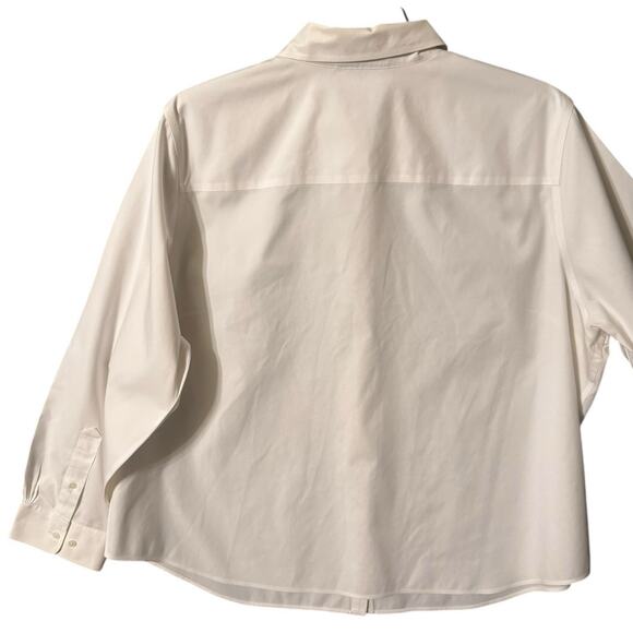Jones New York Non-Iron White Button-Front Shirt 3X Classic Cotton Style - Picture 7 of 7